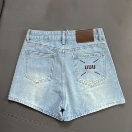Lettre Femmes Denin Shorts Jeans Blue Summer Casual Daily Daily Shorts Luxury Designer Street Style Ins Fashion Shorts