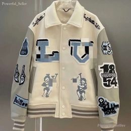 Letterman Jacket L Vintage Bomber Coats 11 Bordado de letras otoño hombres chaquetas de béisbol Hip Hop Loose Varsity