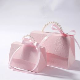 Boîte de bonbons à fleurs de fleurs de typographie mini sac d'emballage boîte en papier pour coffret cadeau petit sac cadeau de mariage décor de fête 240426