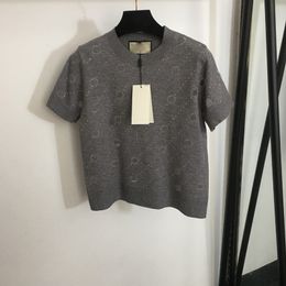 Letters Diamond Sweaters Dames Merk Shirts Casual trui met korte mouwen Trendy Plus elastische charme Meisjes trui Tops Kleding