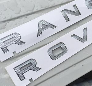 Letters Emblem Badge Logo voor Range Rover SV Autobiography Sport Discovery Evoque Velar Car Styling Hood Trunk Badge Sticker9111148