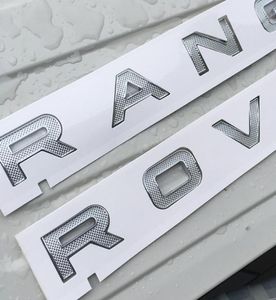 Logo d'insigne d'emblème de lettres pour Range Rover SV autobiographie SPORT DISCOVERY EVOQUE VELAR autocollant d'insigne de coffre de capot de style de voiture 1443617