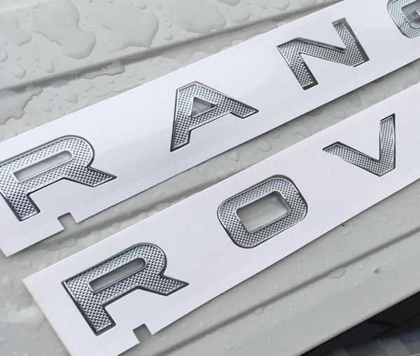 Logotipo de la insignia del emblema de las letras para Range Rover SV Autobiography SPORT DISCOVERY EVOQUE VELAR Car Styling Hood Trunk Badge Sticker4759932