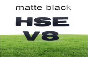 Lettres emblème V8 HSE Badge pour Discovery 3 4 Freelander 2, autocollant de style de voiture, noir brillant argent Grey9328835