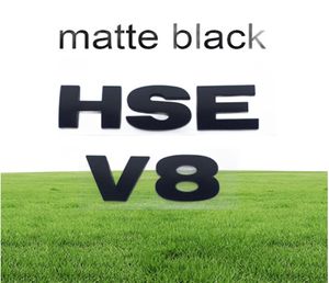 Lettres emblème V8 HSE Badge pour Discovery 3 4 Freelander 2, autocollant de style de voiture, noir brillant argent gris 2253669