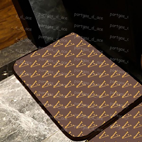 Alfombras de baño con letras y flores, funda para asiento de inodoro a rayas Vintage, alfombrillas antideslizantes para el hogar, juego de fundas para inodoro antideslizantes 262z