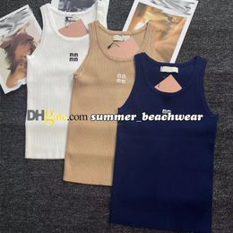 Letters Jacquard Knits Top Vrouwen Designer Tops Tops Summer Sport Tank Top Gym Fitness Yoga Vest