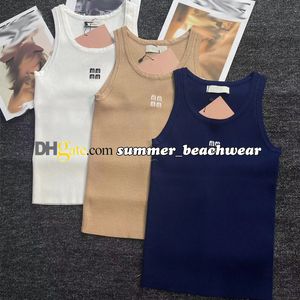 Lettres Jacquard Knits Top Women Designer Tricoted Tops Summer Sport Tol Top Gym Fitness Yoga Vest