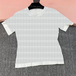 Letras Topas de jersey femeninas de punto Camiseta corta Juques de punto de forma delgada Knits Luxury Designer Summer Tees Jumpers