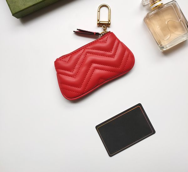 Lettres mini fermeture éclair en cuir porte-clés porte-cartes hommes femmes porte-monnaie toile Designer mode noir rouge rose