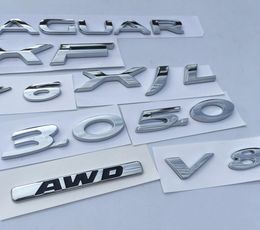 Lettres et chiffres V6 V8 AWD 30 50 XF XJL, emblème pour Jaguar XJ XE FTYPE FPACE, garde-boue central du coffre de voiture, autocollant de style 8415116