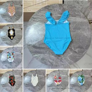 Lettres Imprimer Enfants One-pieces Maillot De Bain Lettre Bébé Fille Bikinis Costume Designer Marque Maillots De Bain Plage Enfants Vêtements De Natation