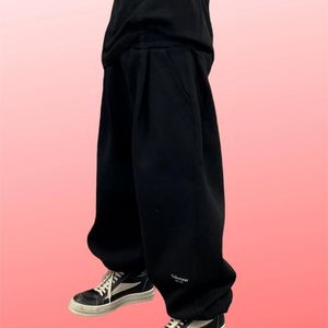 Lettres imprimées pantalons de survêtement hommes femmes jogger pantalon de survêtement pantalon noir 2024SS