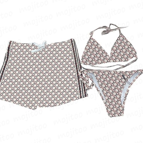 Lettres de bikinis pour femmes imprimées ensembles de natation pour hommes shorts de maillot de bain mode sexy.
