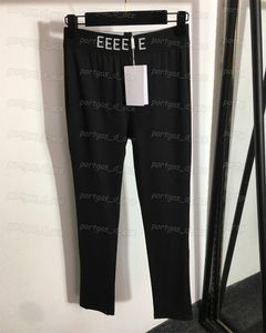 Lettres pantalons pour femmes Vintage noir Slim Leggings INS mode pantalon à bascule