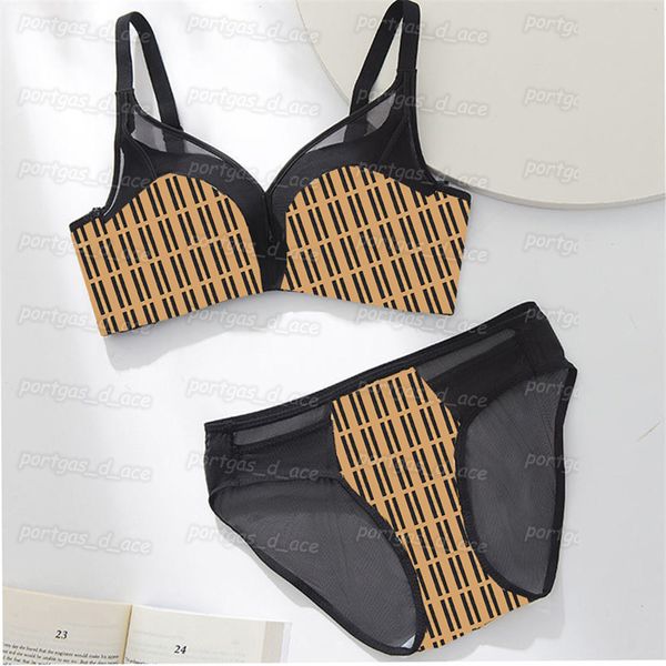 Lettres femmes soutiens-gorge culottes ensemble Sexy Push Up doux au toucher Bralette voir à travers les sous-vêtements ensembles de Lingerie