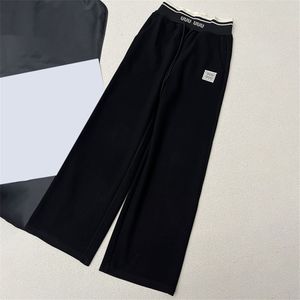 Lettres femmes pantalons décontractés élastique taille haute cordon pantalon de luxe concepteur pantalons de survêtement