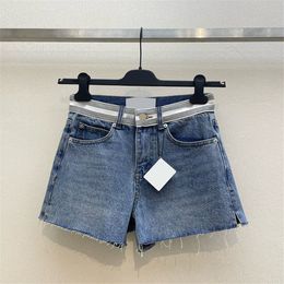 Letters Women Denim Shorts Elastische taille jeans luxe ontwerper sexy mini short jeans casual dagelijkse zomerstraatstijl jeans shorts