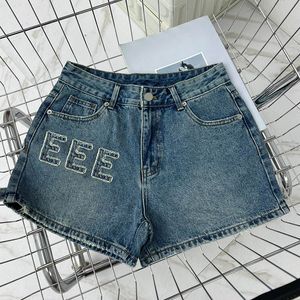 Lettres femmes shorts denim jeans courts de luxe