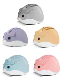 Leuke Cartoon Draadloze MUIS USB Optische Computer Mini MUIS 1600dpi Hamster Ontwerp Kleine Hand Muizen Voor Computer292x8224856