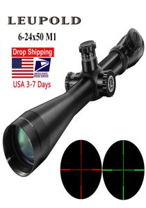 LEUPOLD Mark 4 624x50 M1 TACTICAL Rifle Scope Hunting Optics Scope Red and Green Dot Fiber Reticule Long Eye Relief Rifle Scopes5937776