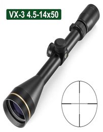 Leupold VX3 4514x50 mm Tactische geweercope Lange oogverlichting Scope Sniper Sight Airsoft Hunting Scopes voor Air Soft Hunt Outdoor1510058