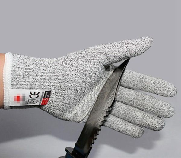 Niveau 5 Anticuptes Gants Sécurité Coupe Couper Résistateur de Nire en acier inoxydable Metal Métroque Couprément de sécurité Glants de randonnée 9131072