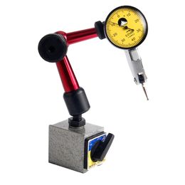Indicador de dial de palanca de envío gratuito 0-0.8 mm a prueba de golpes con mini herramientas de medición de calibre de prueba de dial de base magnética flexible universal