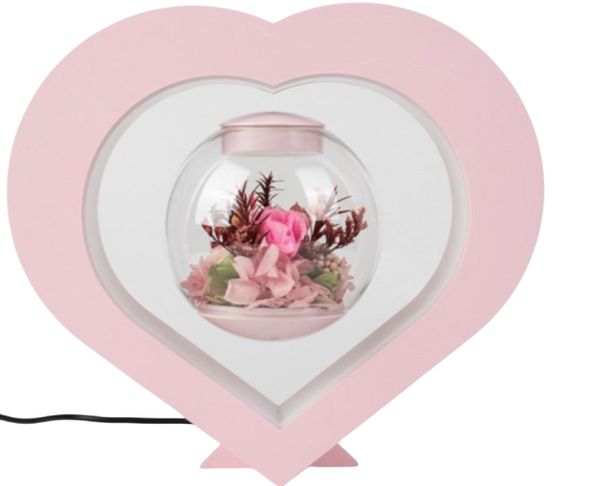 Envío gratuito Levitante Lámpara de flores preservada con altavoz Bluetooth, flores eternas flotantes magnéticas LED LED ROSE ROSE