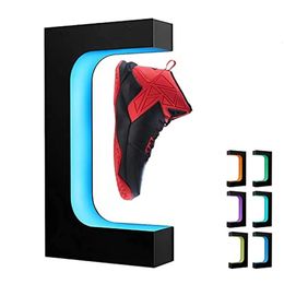 Zwevende sneakerstandaard met afstandsbediening magnetisch drijvende schoenschaalrek met decor 240518