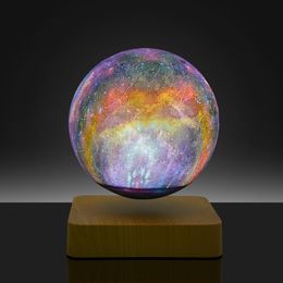 Levitatie Galaxy Lamp, 3D Print Cosmos Verlichting, LED Tafellamp, Naast Nachtlampje Touch Control, Verjaardagscadeaus