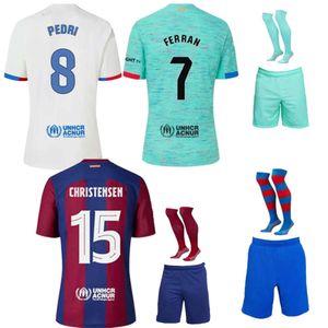 Lewandowski Gavi FC Soccer Jersey Adama Pedri Ferran Ansu Fati Memphis Dest Camisa de fútbol Men Kit Kit