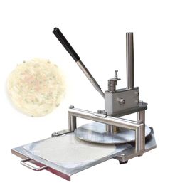 Lewiao Pizza Dough Pressing Machine Round Pancake Dough Press Machine Roestvrij staal Handmatig Dough Press Machine