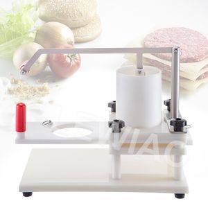 Máquina de prensado de carne de hamburguesa rellena LEWIAO, equipo de fabricación de hamburguesas de carne antiadherente redondo de alta calidad