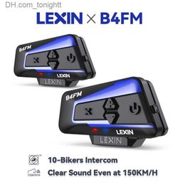 Lexin B4FM-X Bluetooth Motor Intercom Helm Headsets BT 5.0 Draadloze Communicatie Interphone Muziek delen 10 Rijders Q230830