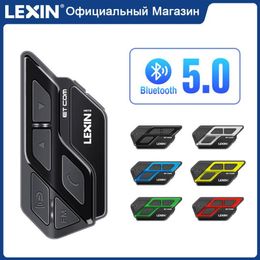 LEXIN ETCOM Motorfiets Bluetooth Helm Headset Intercom Multicolor FM Draadloze BT V5 0 Intercomunicador Moto 1200M Interphone256W