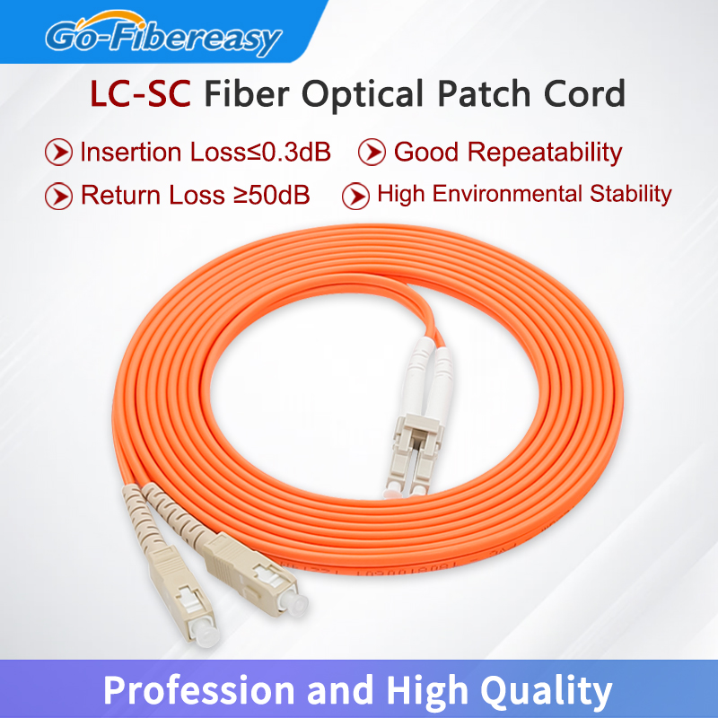 Lfiber Optic Cable C UPC до SC UPC Многомодовый дуплексный дуплексный оптический волоконно -пластырь -шнур 3,0 мм 1 млн., 3 м, 5 м, 10 м, 15 м ... оптоволоконное оптическое переключательное кабель