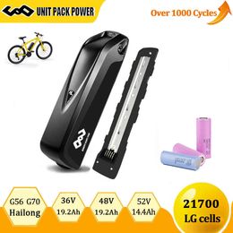 LG 21700 batterie EBike 36V 48V 52V 19.2Ah 14.4Ah 24Ah G56 G70 Hailong étui pour vélo électrique 250W 350W 500W 750W 1000W