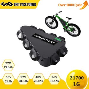 LG 21700 Ebike batterij Triangle 72V 60V 36V 48V 52V elektrische fietsbatterijen voor 350W 500W 750W 1000W 1500W 1800W 2000W 3000W