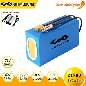 LG 21700 Ebike E-Scooters batterie 72V 60V 48V 52V 36V PVC vélo électrique étanche 500W 1000W 1500W 2000W 2500W 3000W