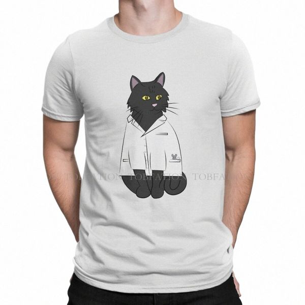 LG Haired Black Lab Cat Casual T-shirt Science Style Loisirs T-shirt Hommes Tee 10Lw #