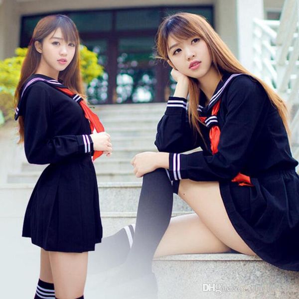 LG uniforme scolaire japonais filles classe scolaire marine marin uniformes scolaires enfer fille Enma ai Anime Cosplay filles costume