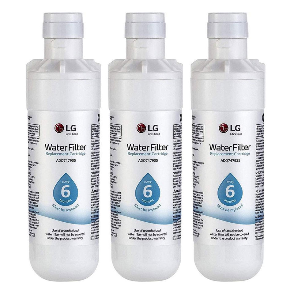 LG LT1000P Refrigerator Water Filter ADQ74793501, ADQ75795105, GF-D706BSL, 3 Pack