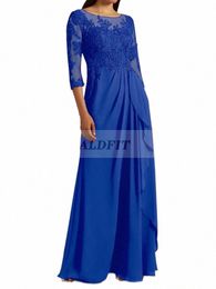 LG Royal Blue Mother of the Bride Dres met mouwen bruiloft formeel ocn vestidos de fiesta elegantes para mujer 2023 08p4#