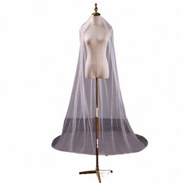 LG bruidssluier met metalen kam basissluier 3 meter 1 laag bruid hoofddr wit ivoor voile mariee en tule avec peigne b8S9 #