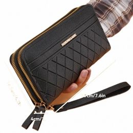 LG Femme Pursets Purse-coince Tassel Porte-monnaie grande capacité Double Zipper Pu Leather Carte multicouche Storage Meyclip Sac d'embrayage D8XT # #