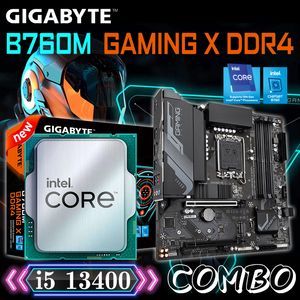 Carte mère LGA 1700 Gigabyte B760M GAMING X DDR4 Kit processeur Intel Core i5 13400 128 Go PCIe 4.0 M.2 Carte mère Micro ATX Tout nouveau