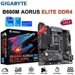 Carte mère LGA1700 Gigabyte B660M AORUS ELITE DDR4, compatible processeur Intel Core 12e génération D4, 128 go, 5333(O.C.)MHz RMA M.2, nouvelle carte mère