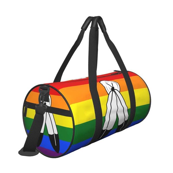 Diseñador de moda LGBT Bolsas de lona para hombres, mujeres, viajes, paquetes al aire libre, bolsa de lujo, equipaje deportivo, bolsas de viaje, bolsos, alta capacidad, equipaje de mano, 45 cm