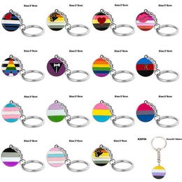 LGBT Pride Key Ring Transgénero Género Fluido Aromantic Genderqueer Pansexual Bisexual Asexual Nonbinary Lipstick Lesbian218E